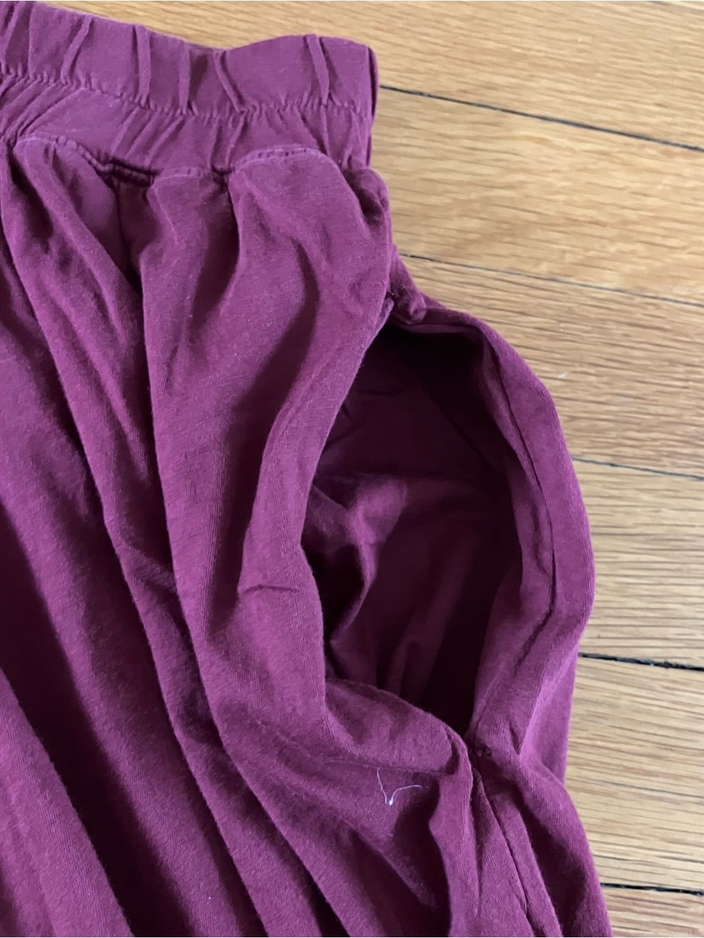 Lunya Maroon Cotton Wide Leg Lounge Relax Chill Loose Comfy Pants Large - Picture 11 of 11